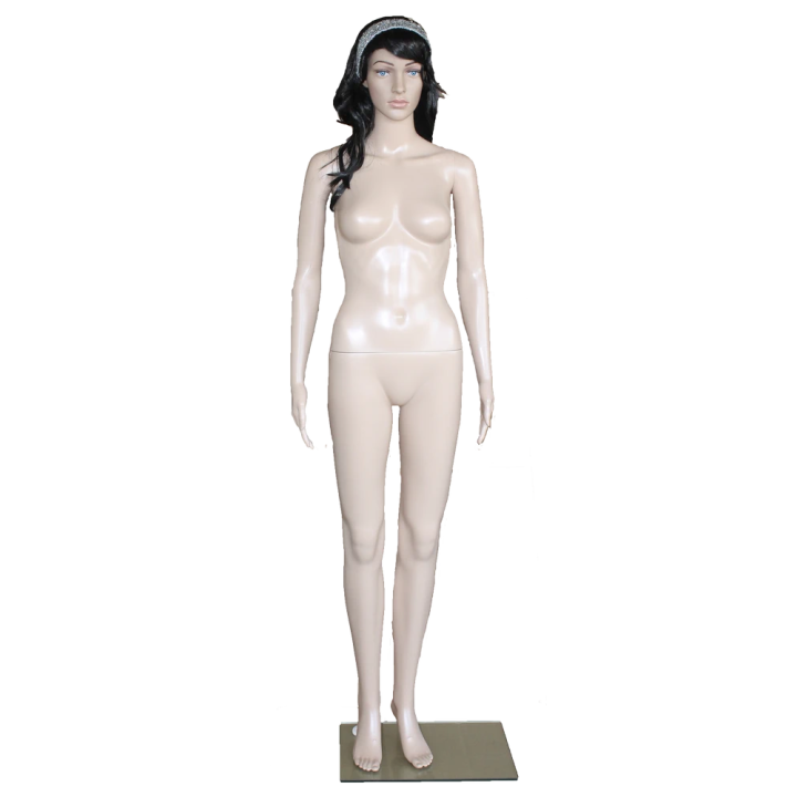 PL-F4 - 5 ft 8 in Full Body Plastic Female Mannequin with Face Make up