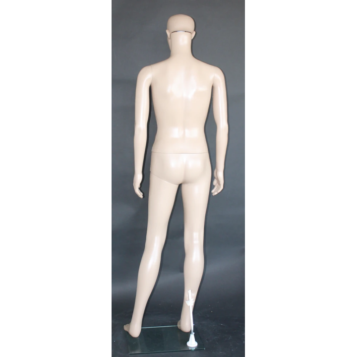 PL-M1 - 6 ft 2 in Low Cost Plastic Face Make Up Male Mannequin