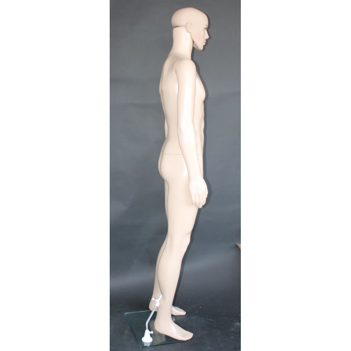 PL-M1 - 6 ft 2 in Low Cost Plastic Face Make Up Male Mannequin