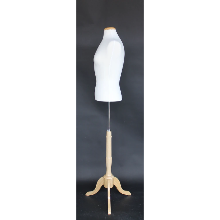 B7W-NF - Size 6/8 Female Blouse Dress form mannequin wooden tripod base