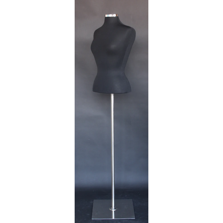 B7-BM - Black Size 6/8 Female Blouse Dress form mannequin Metal base
