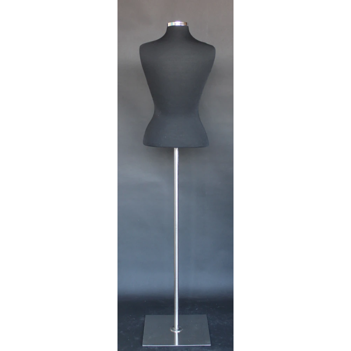 B7-BM - Black Size 6/8 Female Blouse Dress form mannequin Metal base