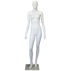 Small size Headless Full Body Female Mannequin Matte White STW003-WT