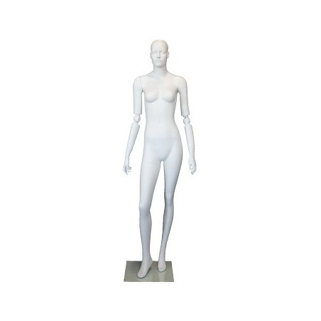 Small size Headless Full Body Female Mannequin Matte White STW003-WT