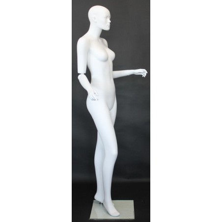Athletic Headless Full Body Female Mannequin Matte White STW101-WT