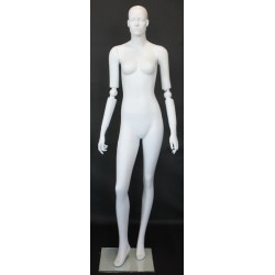 Fashionable Headless Full Body Female Mannequin Matte White- STW103-WT