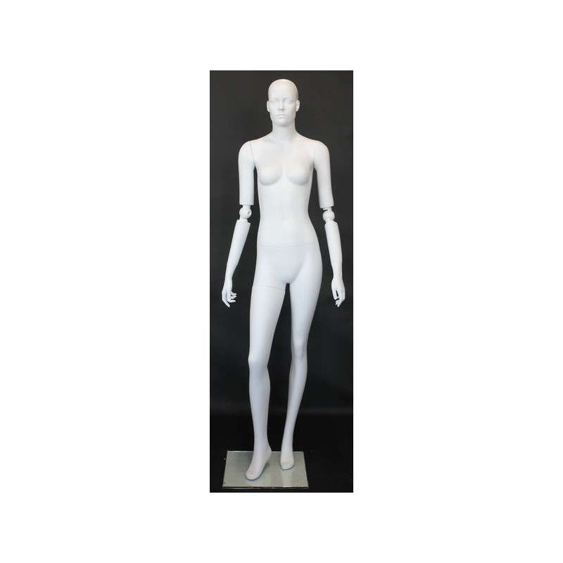 Fashionable Headless Full Body Female Mannequin Matte White- STW103-WT