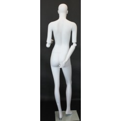 5 ft 4 in Headless Full Body Female Mannequin Matte White STW105-WT