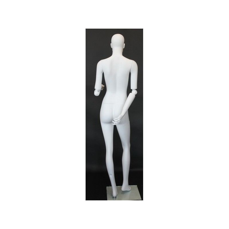 5 ft 4 in Headless Full Body Female Mannequin Matte White STW105-WT