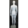 Matte Silver Egg Head Athletic Female Mannequin -SFW51E-ST