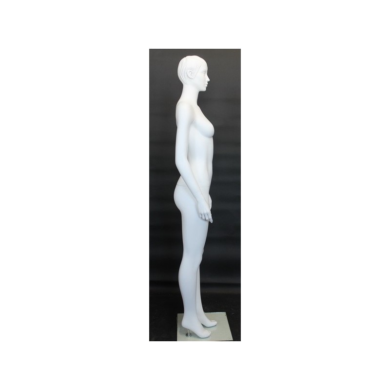 Glossy Black Athletic Egg Head Female Mannequin -SFW51E-HB