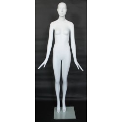 Matte Silver  Egg Head Female Mannequin -SFW46E-ST