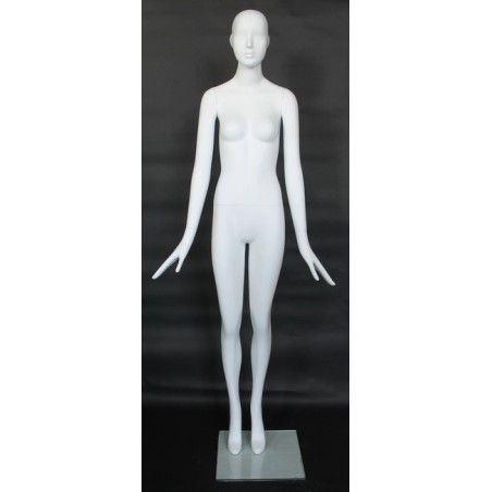 Matte Silver  Egg Head Female Mannequin -SFW46E-ST
