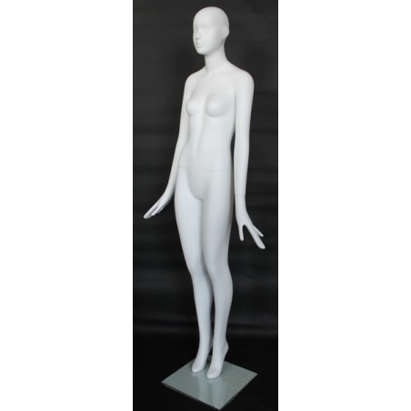 Matte Silver Egg Head Female Mannequin -SFW45E-ST