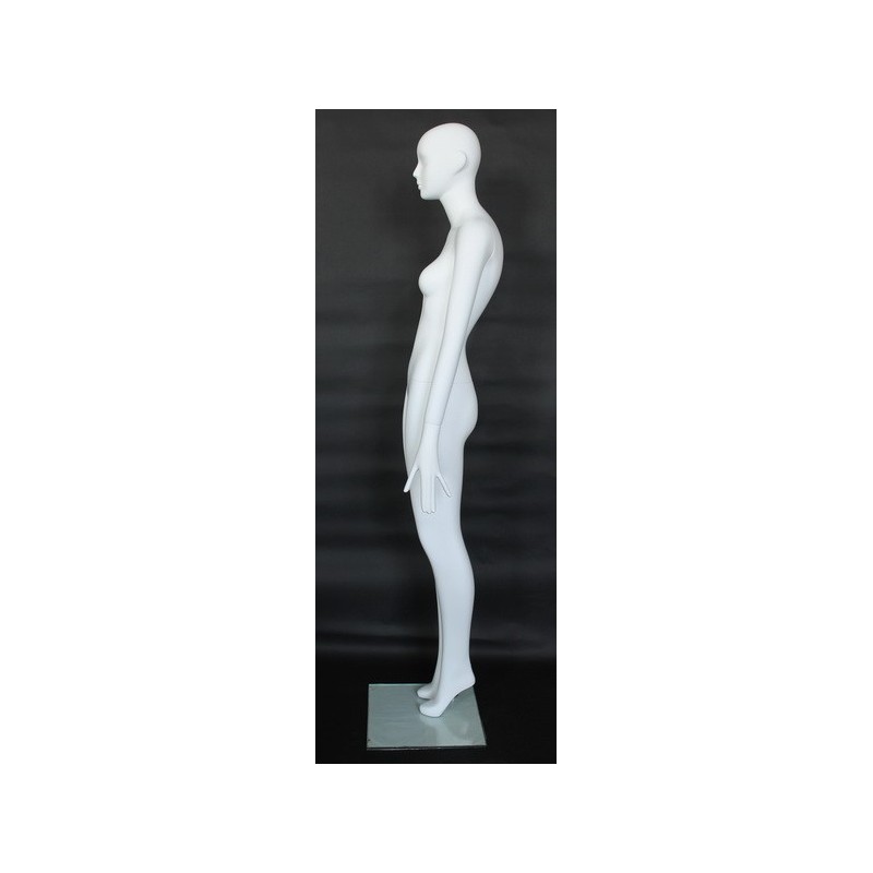 Female Mannequin with Bendable Arms Matte White - SFW38E-WT