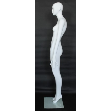 Female Mannequin with Bendable Arms Matte White - SFW38E-WT