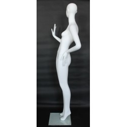 Egg Head White colored full body Teenage Girl Mannequin CF13E-WT