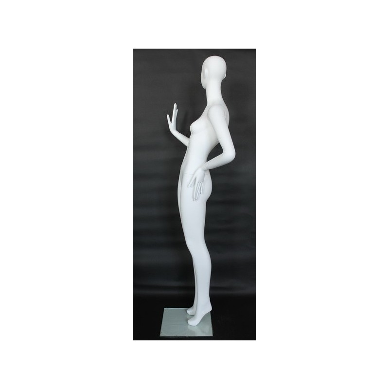 Egg Head White colored full body Teenage Girl Mannequin CF13E-WT