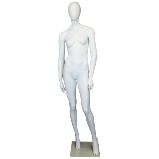 Graceful contrapposto stance Egg Head Female Mannequin -SFW50E-WT