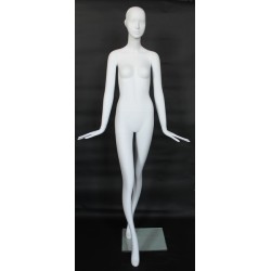 13 in H Glossy Black Abstract Face Female Head Mannequin MH53-HB