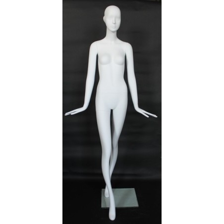 13 in H Glossy Black Abstract Face Female Head Mannequin MH53-HB