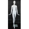 13 in H Glossy Black Abstract Face Female Head Mannequin MH53-HB