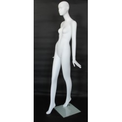14 in H Matte White Abstract Face Male Head Mannequin MH8-WT