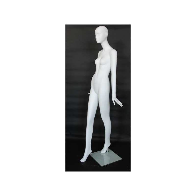 14 in H Matte White Abstract Face Male Head Mannequin MH8-WT