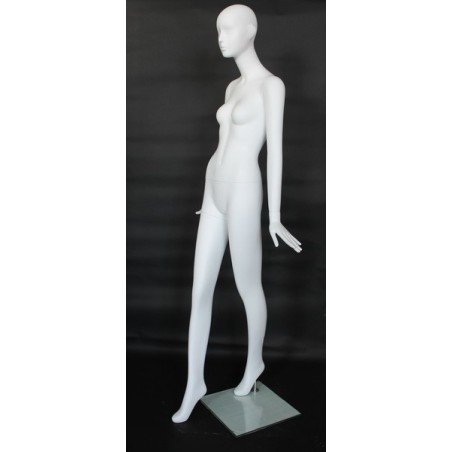 14 in H Matte White Abstract Face Male Head Mannequin MH8-WT
