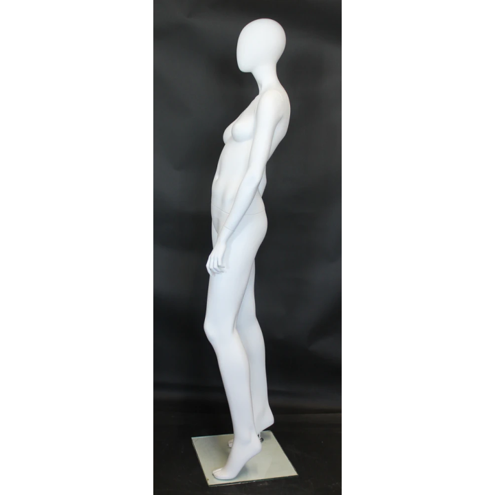 Graceful contrapposto stance Egg Head Female Mannequin -SFW50E-WT