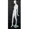 14 in H Matte White Abstract Face Male Head Mannequin MH8-WT