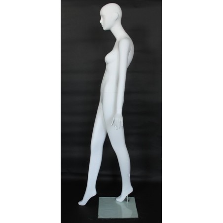 14 in H Glossy White Abstract Face Male Head Mannequin MH8-GW