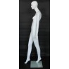 14 in H Glossy White Abstract Face Male Head Mannequin MH8-GW