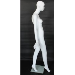 15 in H Matte White Featured Face Female Head Mannequin MH27-WT