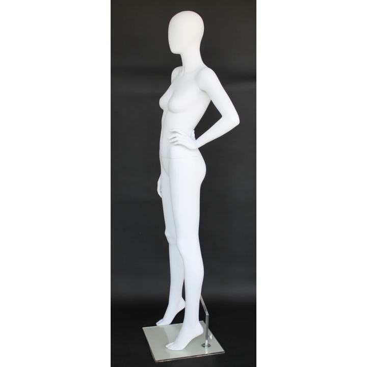High-fashion attitude Egg Head Female Mannequin -SFW53E-WT