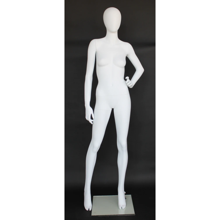 High-fashion attitude Egg Head Female Mannequin -SFW53E-WT