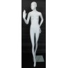Size 4 White Female 3Q Dress form mannequin Metal Base BF4-WM