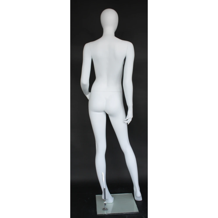 Modern asymmetrical pose Egg Head Female Mannequin -SFW60E-WT