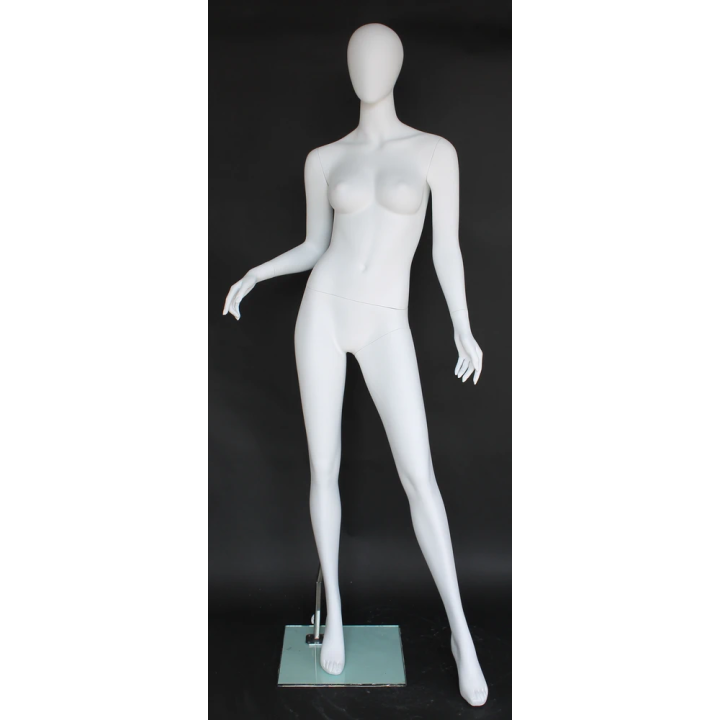 Dynamic Stride Style Egg Head Female Mannequin -SFW61E-WT