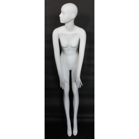 Female Half Body mannequin with wooden Arms Metal Base BFWH-1SM