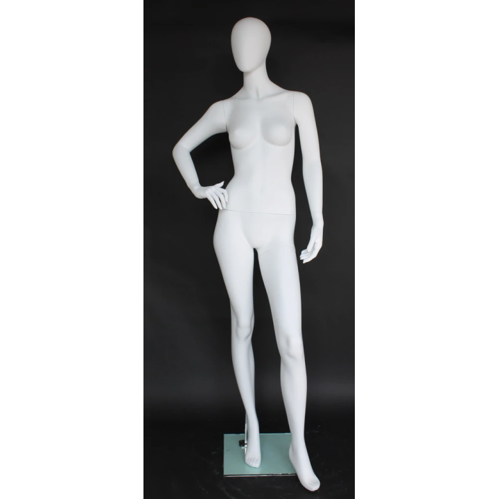 Chic Confidence Style Egg Head Female Mannequin -SFW62E-WT