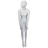 Female Half Body mannequin wooden Arms Floor Metal Base BFWH-1WM