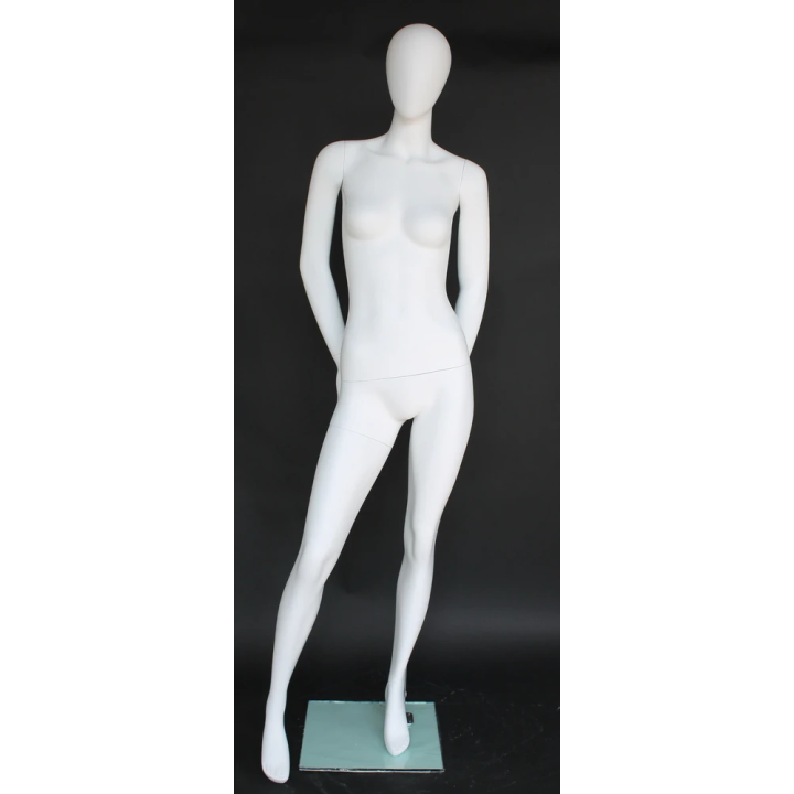 Minimalist Elegance Style Egg Head Female Mannequin -SFW64E-WT