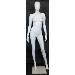 Matte Grey Athletic Egg Head Female Mannequin -SFW51E-Grey