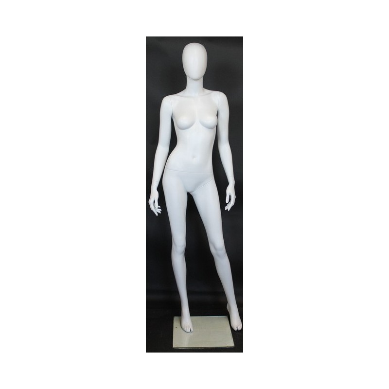 Matte Grey Athletic Egg Head Female Mannequin -SFW51E-Grey