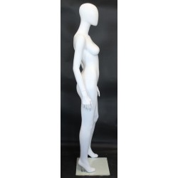 Satin Chrome finished Mannequin Metal base with foot rod