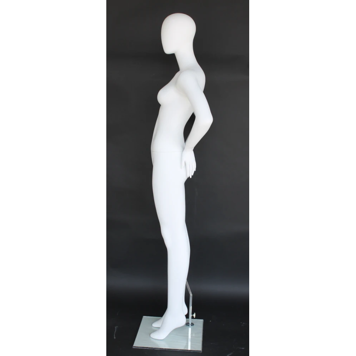 Symmetrical Power Style Egg Head Female Mannequin -SFW66E-WT