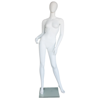 Fluid Silhouette Style Egg Head Female Mannequin -SFW67E-WT