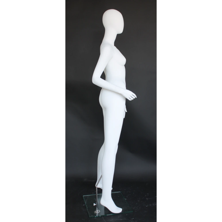 Fluid Silhouette Style Egg Head Female Mannequin -SFW67E-WT