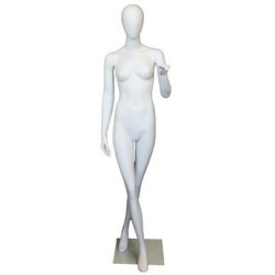 USED 6 ft 3 in Male Mannequin Egg head Matte white -SFM42E-WT